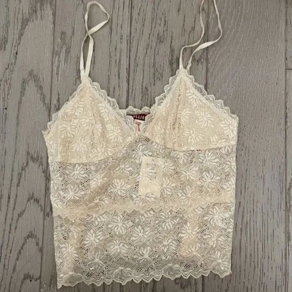Vintage Hollister Lace Tank Cami Cami Tank Top Strappy New Rare Y2k